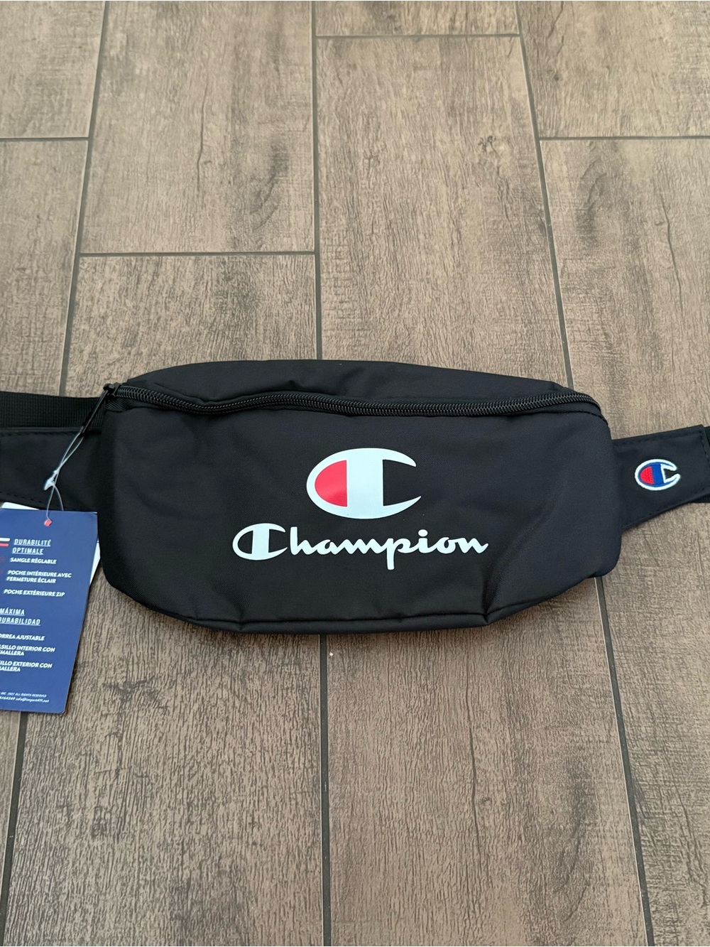 Champion Waist Bag Sling CrossBody Black White Red
